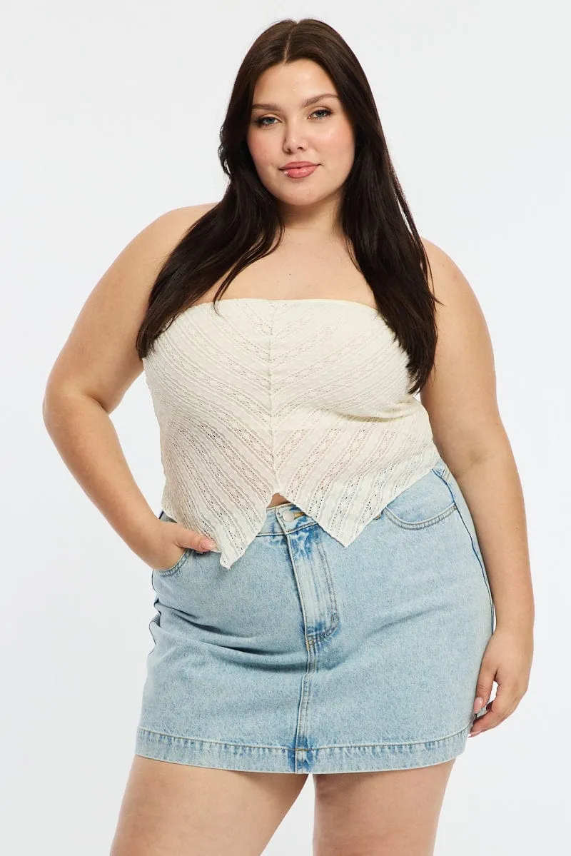Smart Edge Neutral palette Denim Mini Skirt A-line