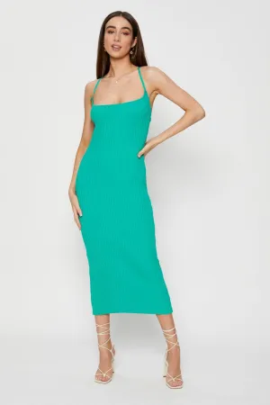 Active Look Hero Tale Green Knit Dress Bodycon