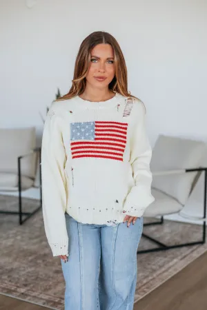 American Dreamin' Sweater - Cream Warm Comfort Thermal regulation