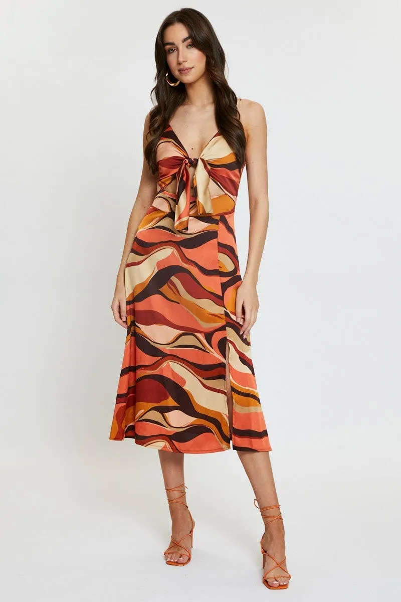 Flex Fit Vision Fit Print A Line Dress Midi