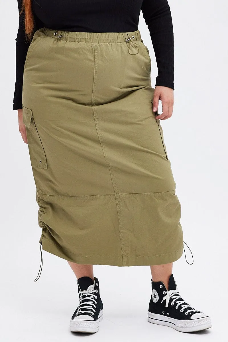 Green Maxi Skirt Parachute Collector??s Item