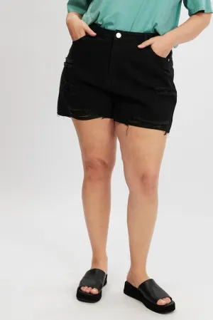 Black Relaxed Shorts High Rise Forest Air