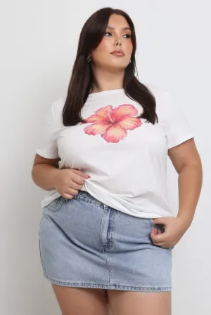 White Graphic T Shirt Short Sleeve Crew Neck Anti-pilling