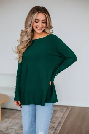 Winter Layer Edella Sweater - Hunter Green