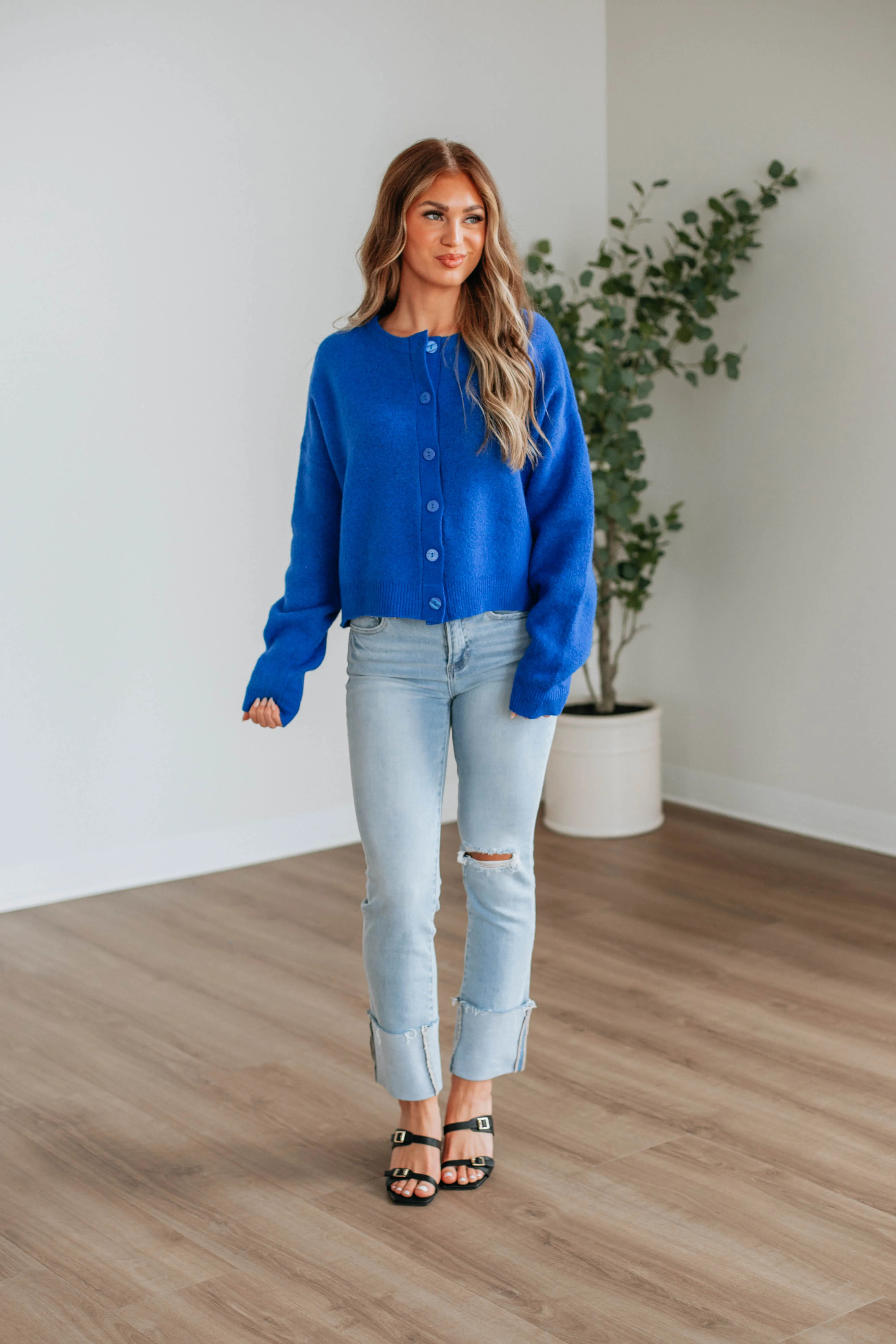 Kassi Cardigan - Royal Blue Layered Look