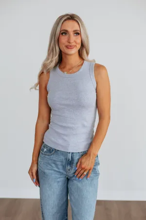 Brighton Ribbed Tank - Heather Grey Rough Terrain