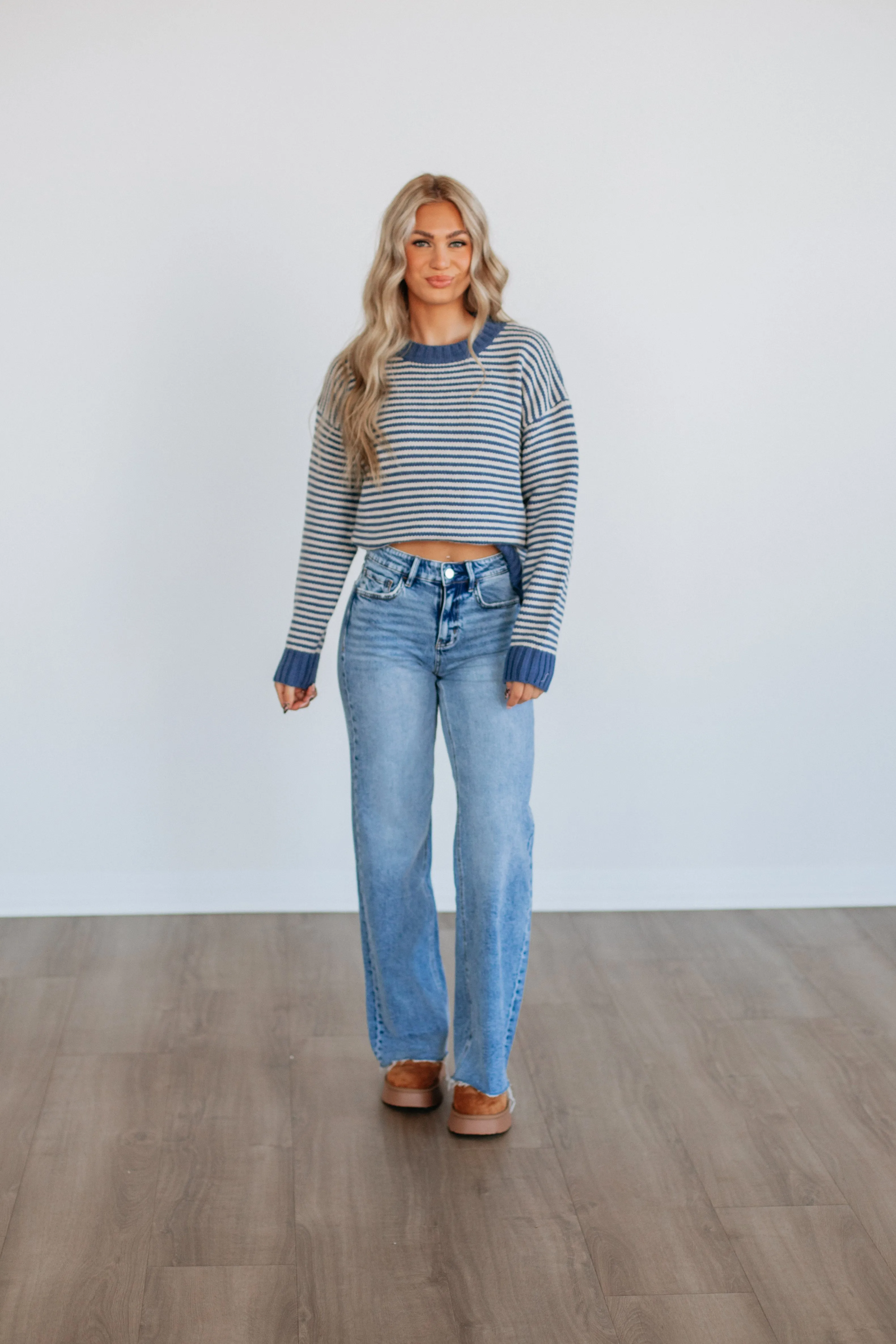 Chilly Day Essentials Kealy Striped Sweater