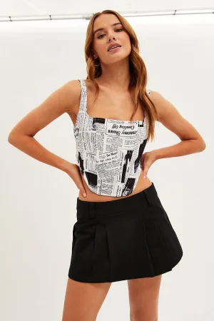 Black Mini Skirt Low Rise Timeless Touch