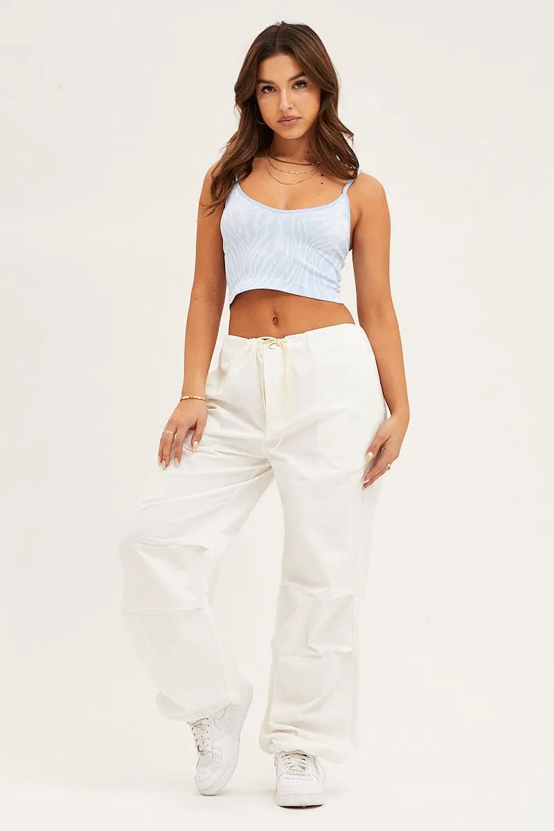 Print Singlet Top Seamless Breezy Fit