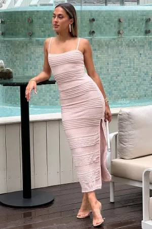 AllDayComfort Orange Bodycon Dress Sleeveless Midi