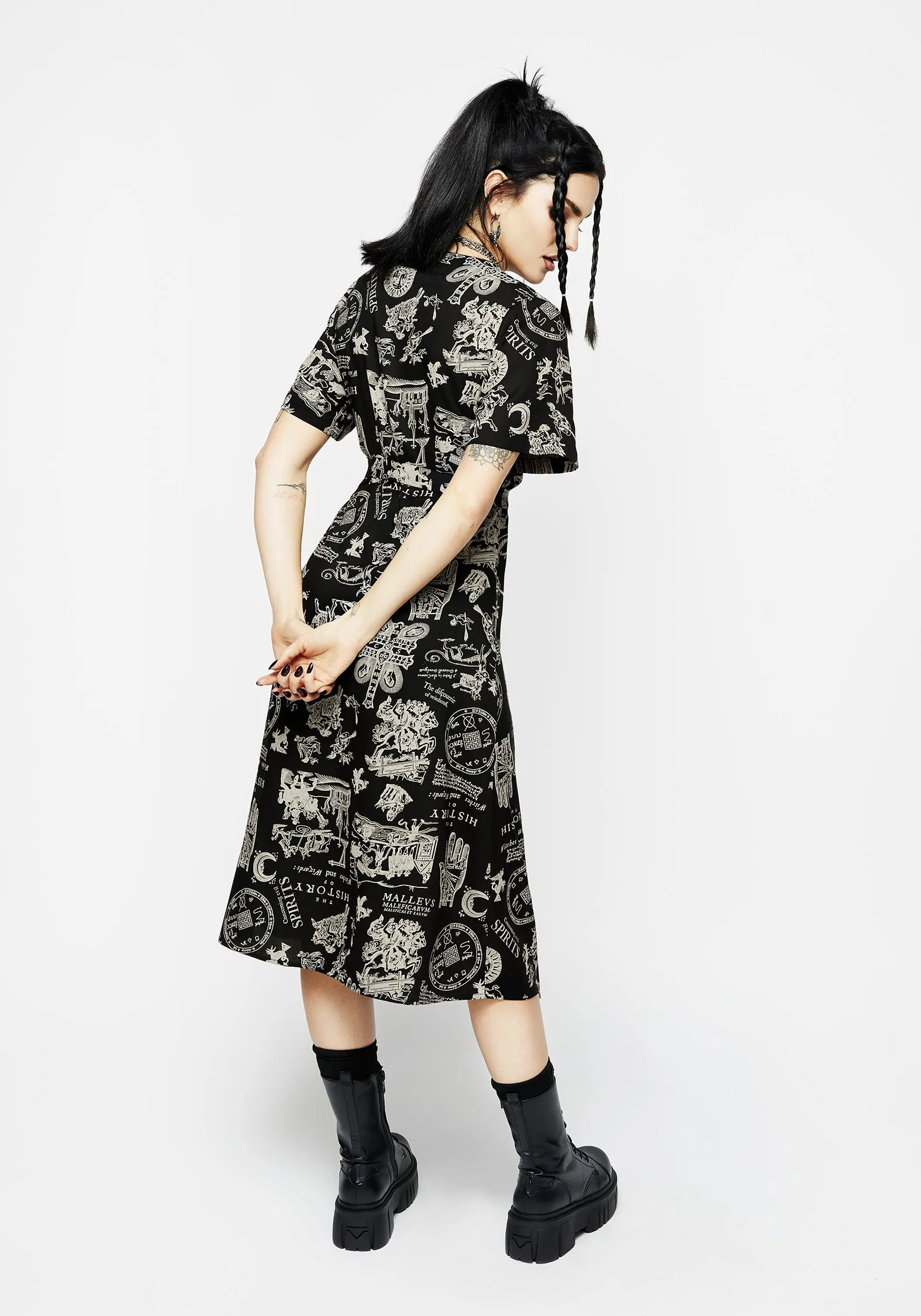Heresy Wrap Midi Dress Clear Sky