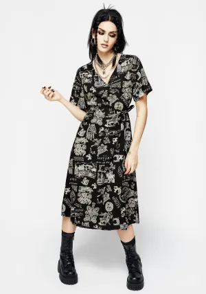 Lake Park Heresy Wrap Midi Dress