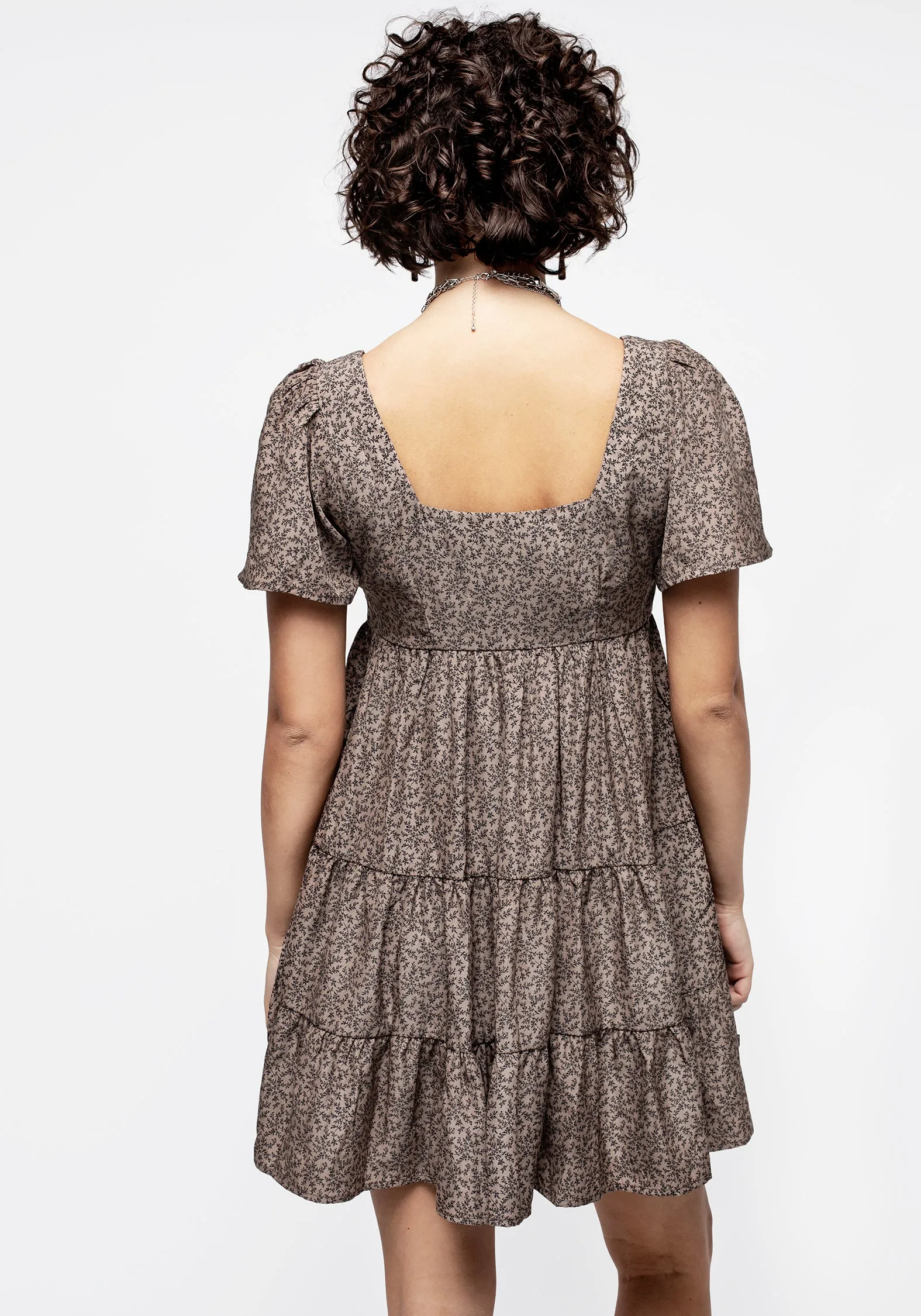 Flatlock Seams Photo Ready Meadowsweet Tiered Mini Dress