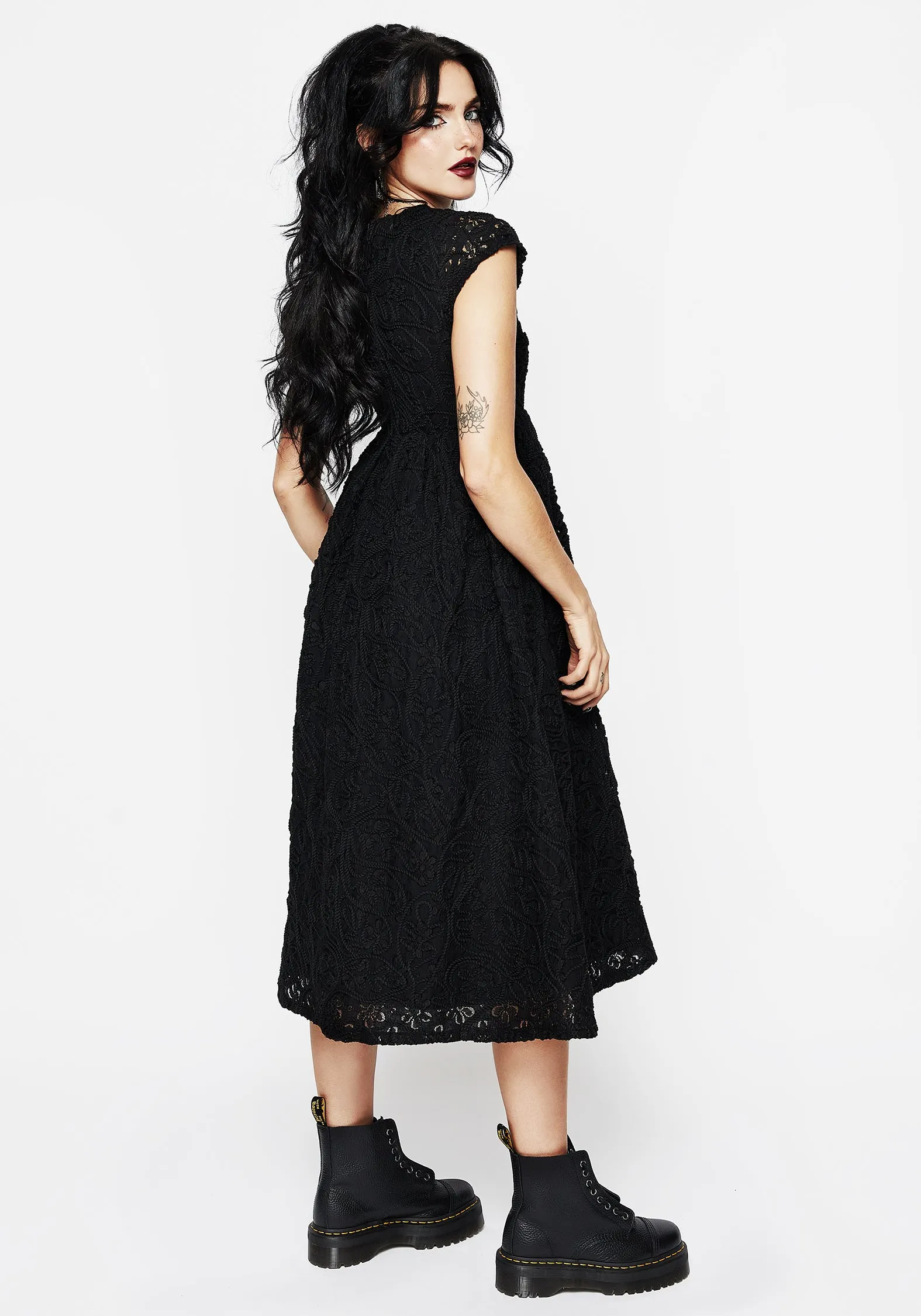 Maladie Midi Smock Dress Soft fabric knee-length dress