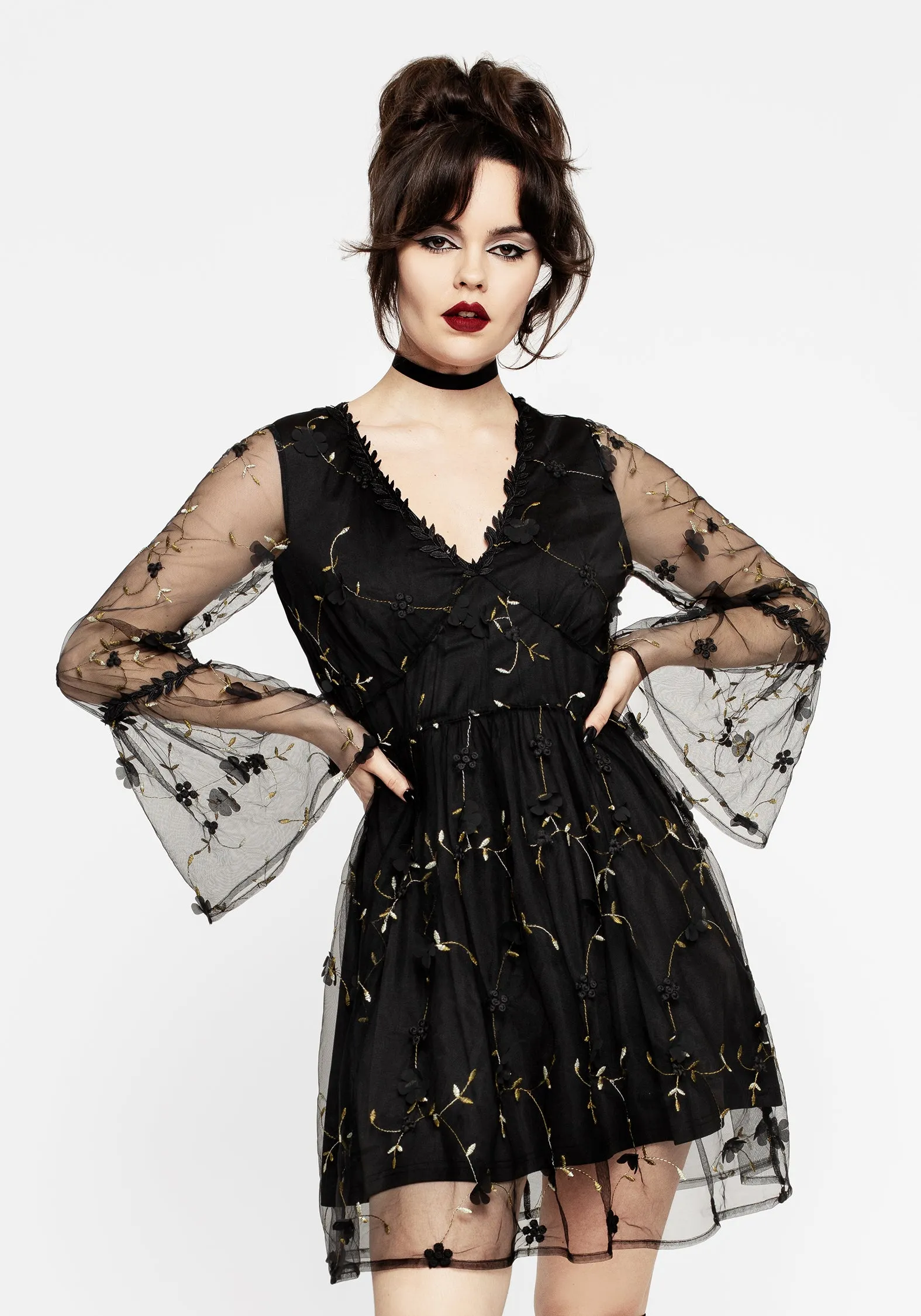 Fresh Design Chrysanthi Applique Mini Dress