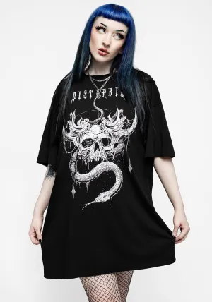 Temptation Snakes Oversized Tee Dress Mini dress with bold colors