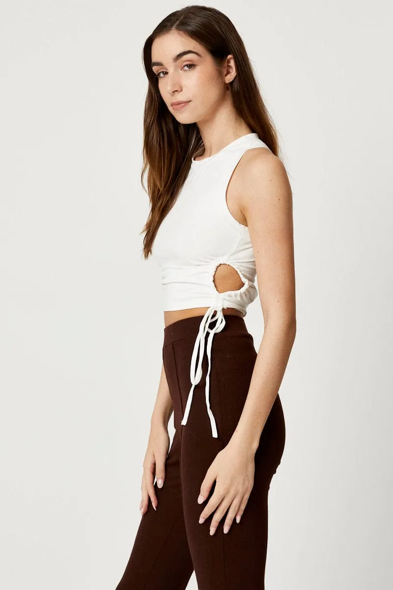 Winter Accessories White Cut Out Tank