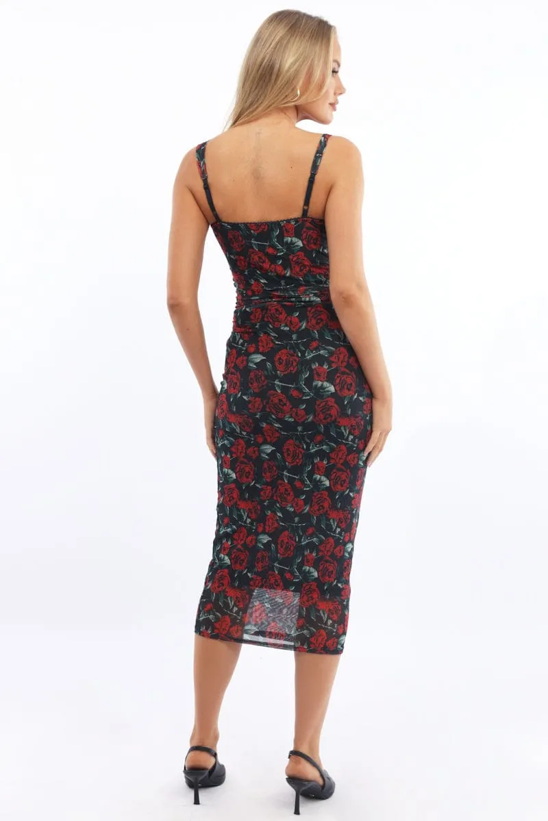 Black Floral Bodycon Dress Mesh Lounge Wear Athletic Hoodie