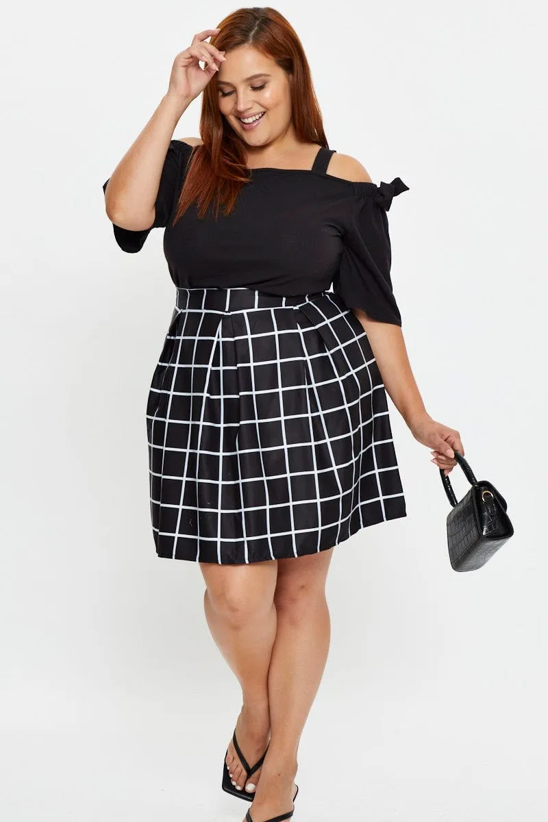 Check Mini Tennis Skirt Pleated Essential Style Breezy Fit