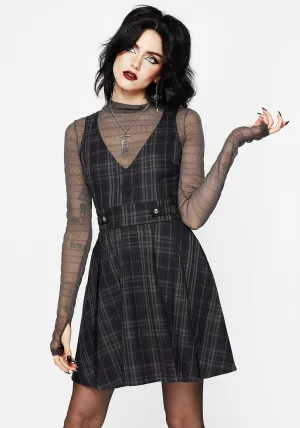 Light Pop Modern Muse Reckless Check Mini Pinafore Dress