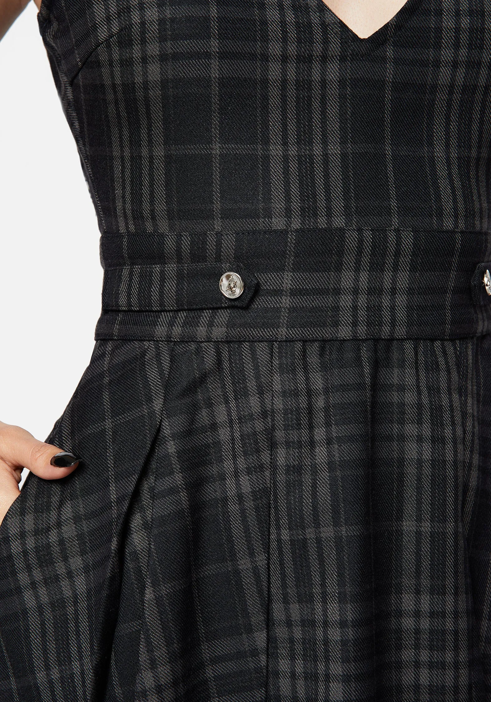 Reckless Check Mini Pinafore Dress Fun Beat