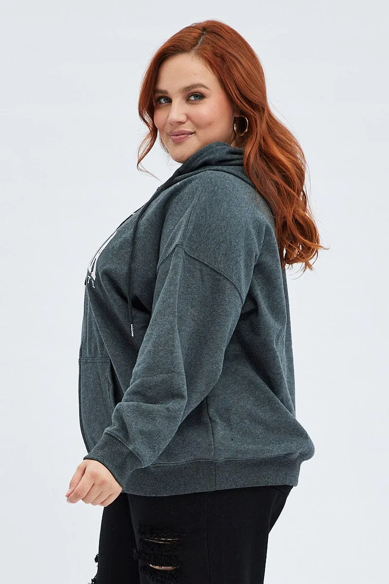Grey Hoodie Jacket Zip Fleece California Embroidered logoed Light Color