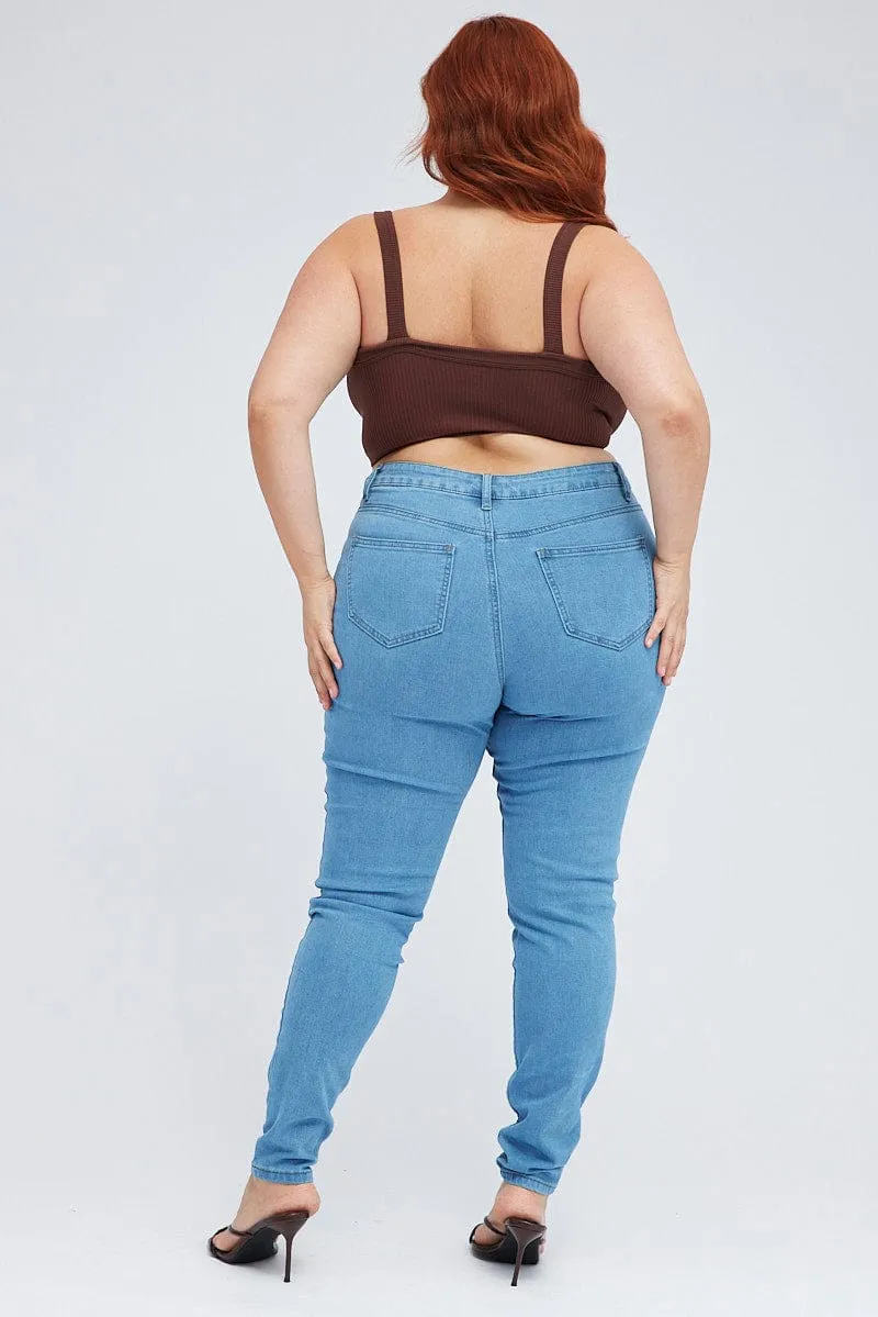 Fashion Lover Classic Wear Modern Minimalist Modern Winter Warmth Loose Denim Skinny Jeans High Rise