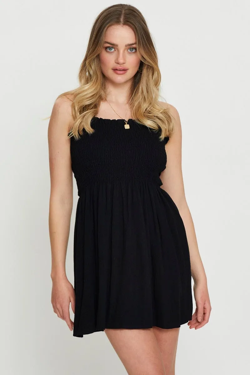 Black Mini Dress Sleeveless Travel Light