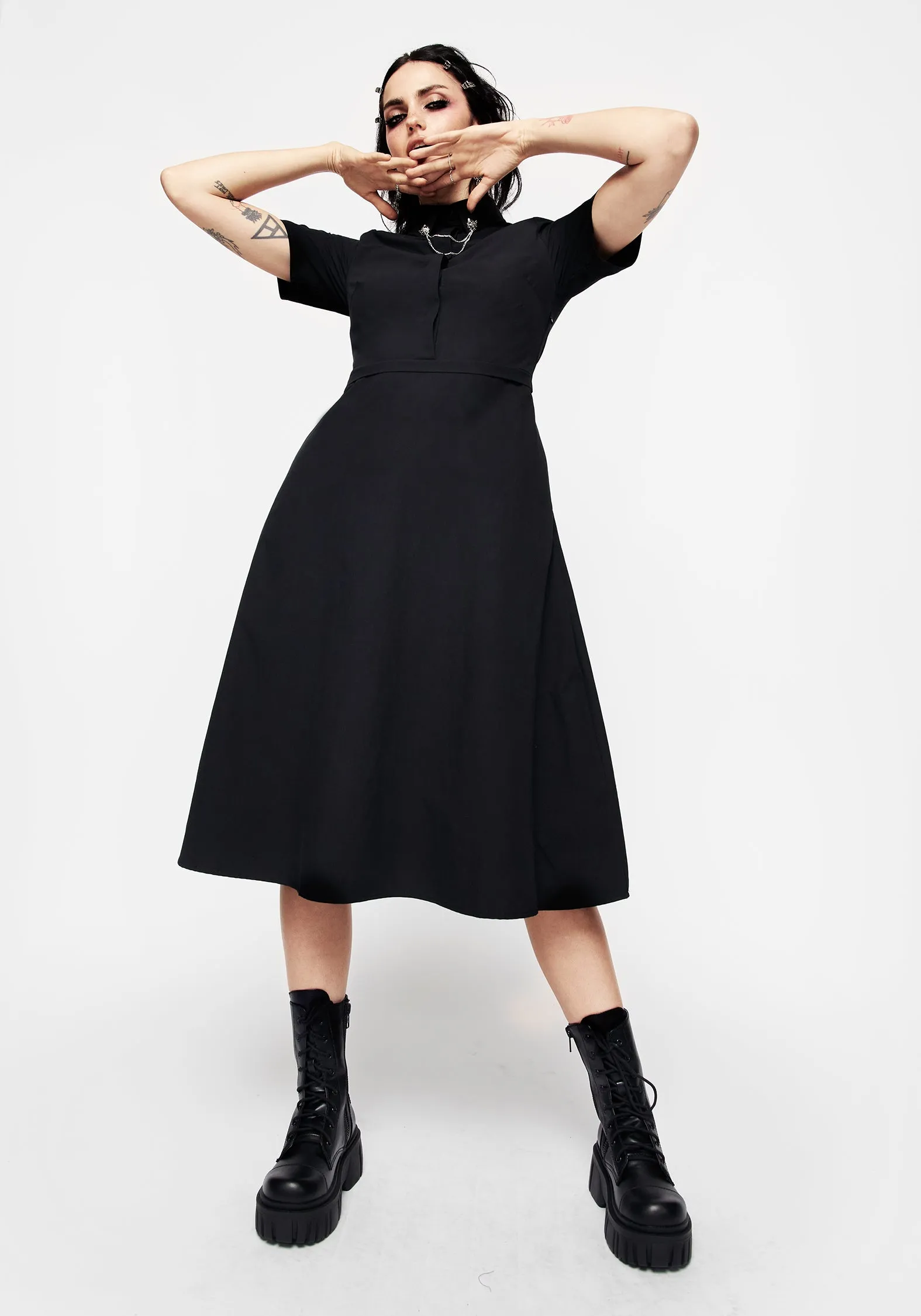 Fenrir Midi Shirt Dress Dew Drop
