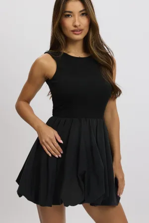 Black Bubble Dress Mini Loud Edge