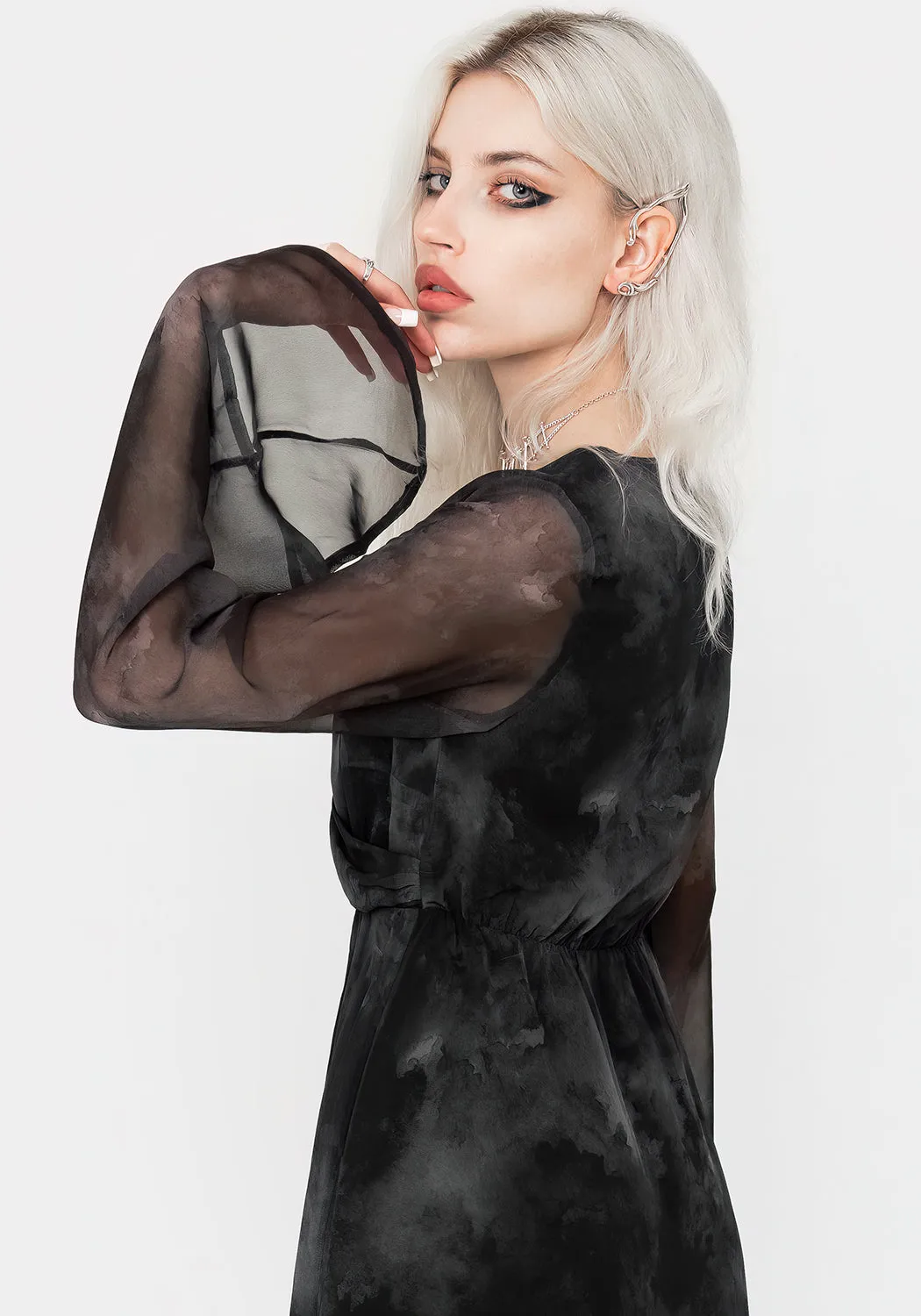 Tempest Flared Sleeve Mini Dress Charming Fashion Travel Light
