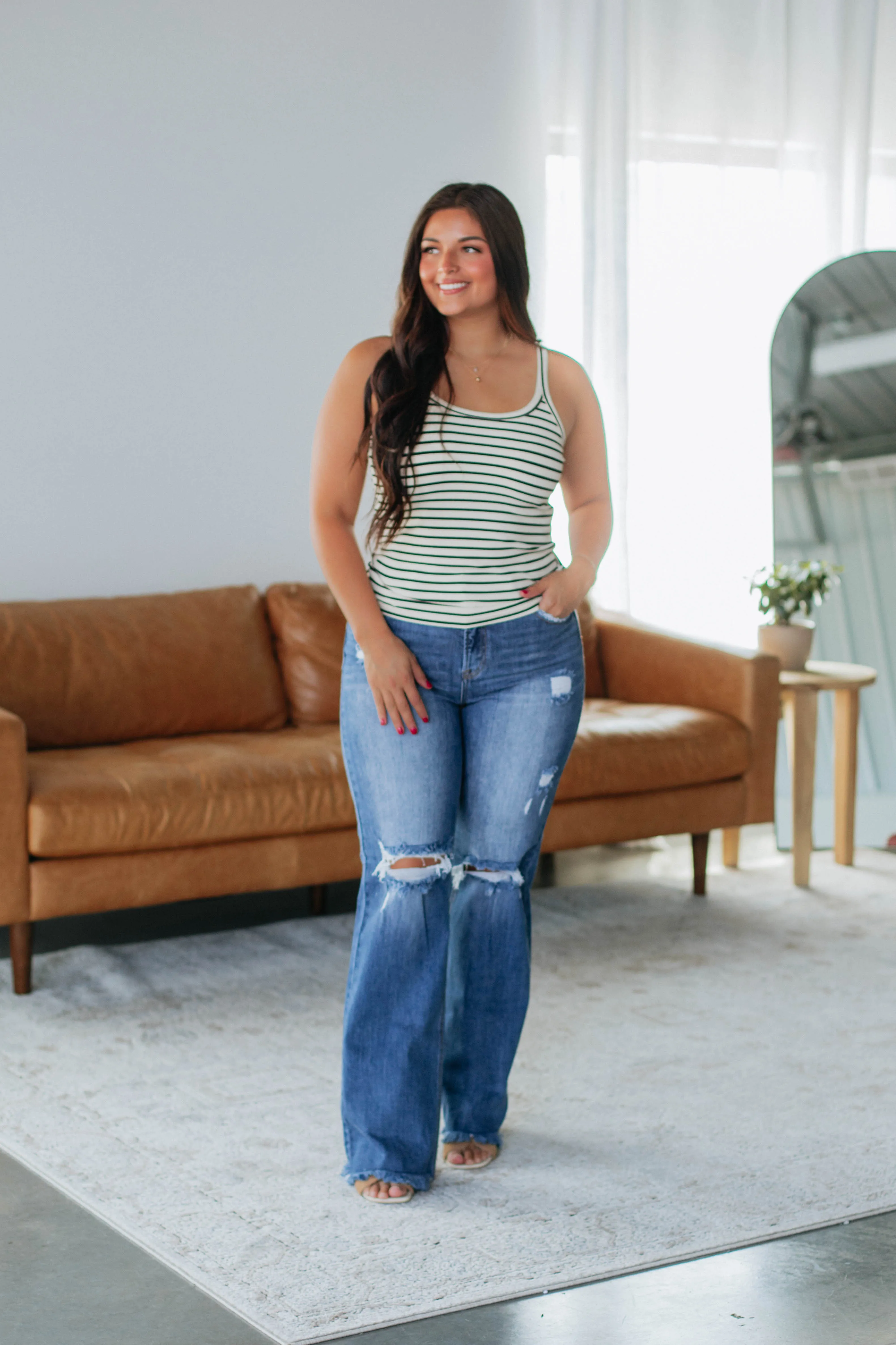 Mid range Charmaine Striped Tank