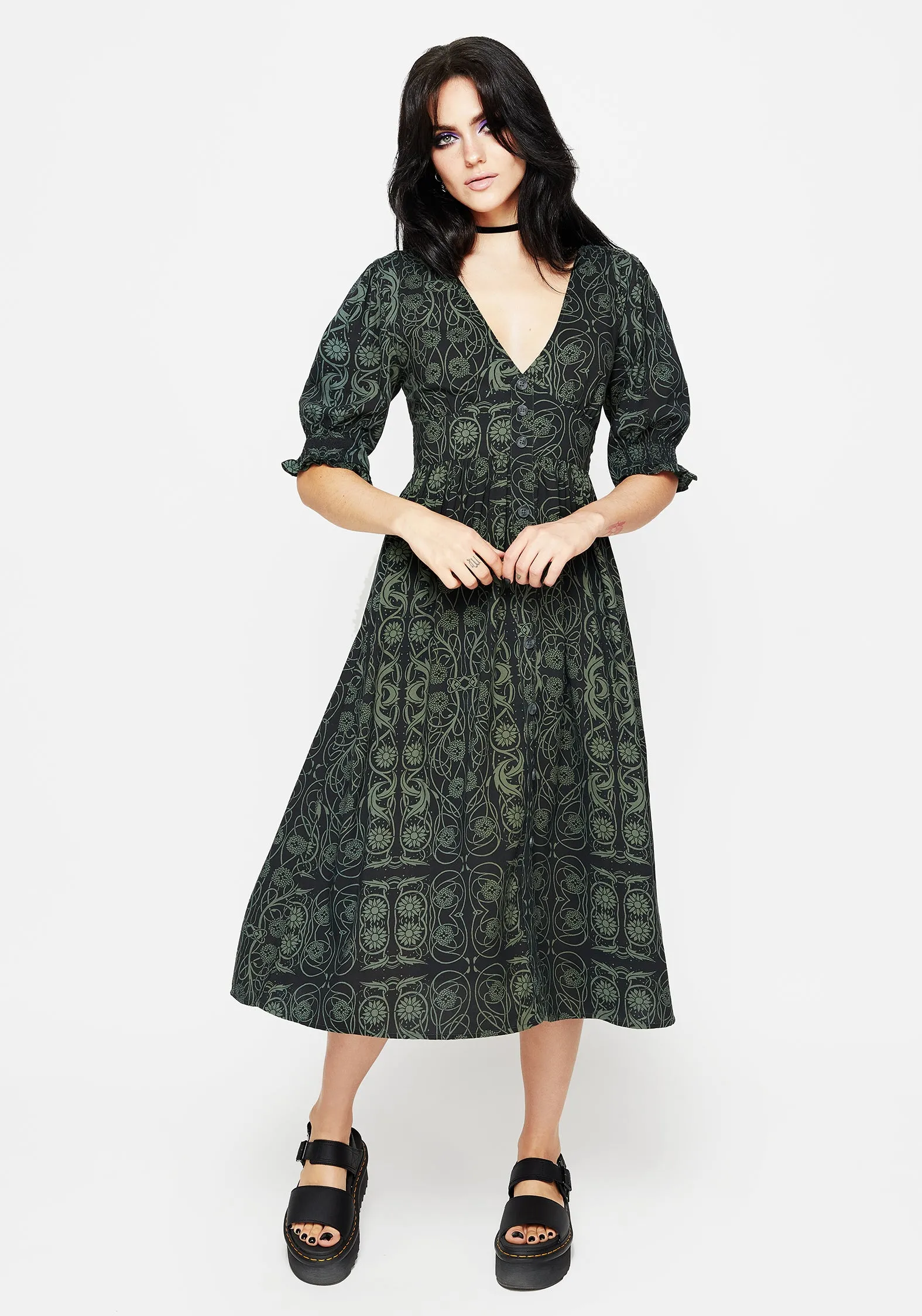 Brass Light Fianna Midi Dress