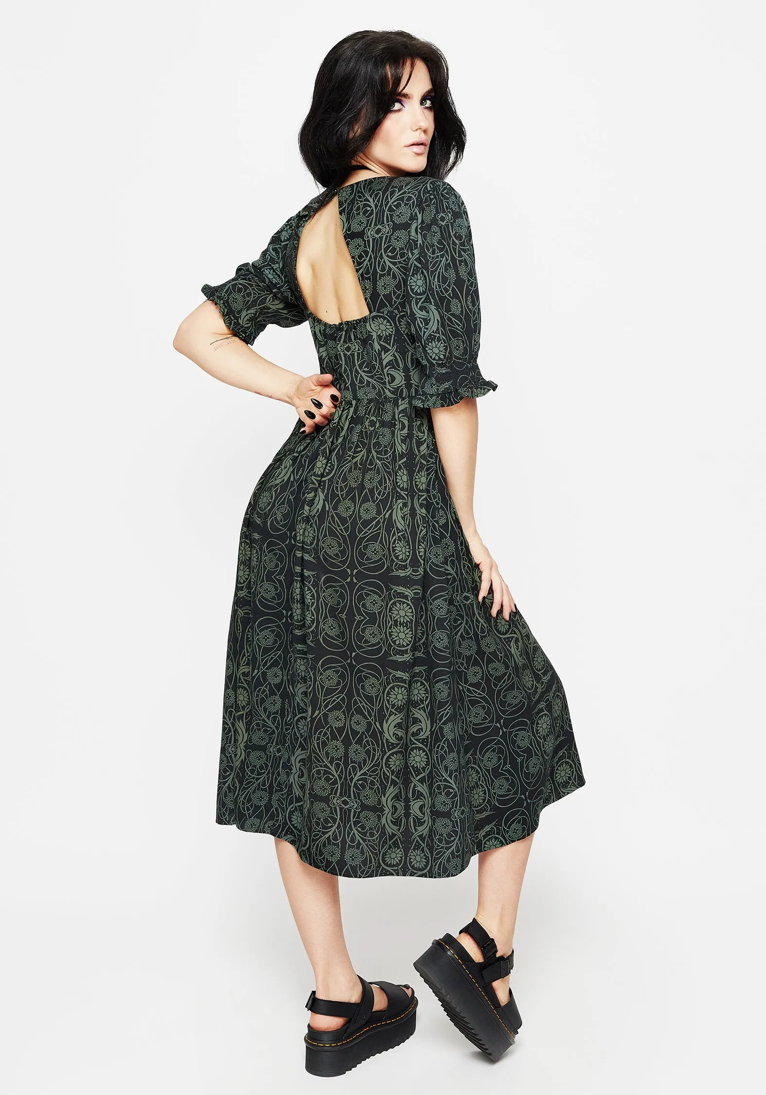 Breathable fabric Fianna Midi Dress