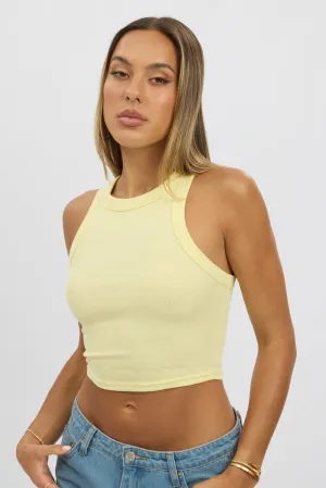 Yellow Tank Top Rib Hope Fit Modern Look