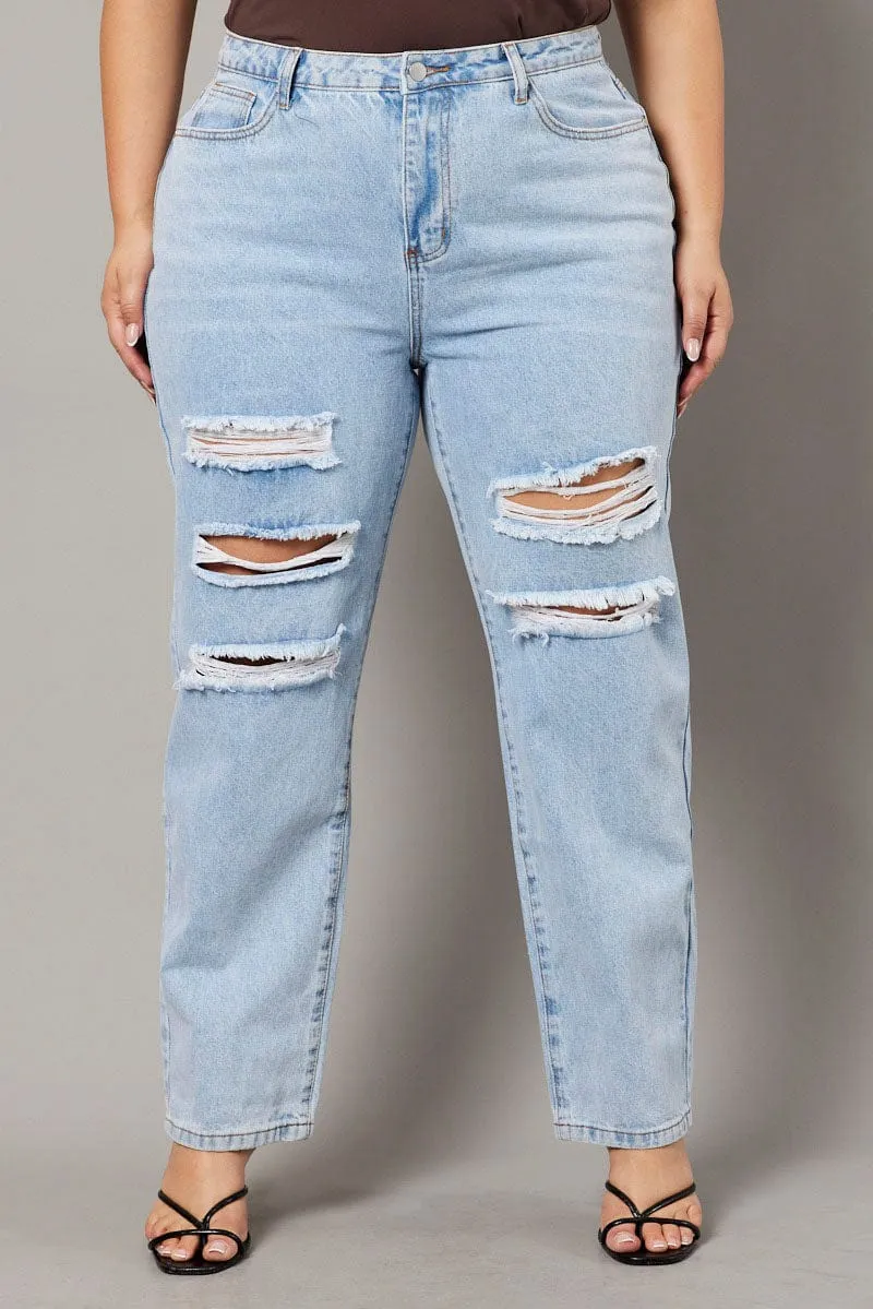 Bold Look Parent Style Artist Vibe Everyday Rainy Day Denim Baggy Jeans High Rise