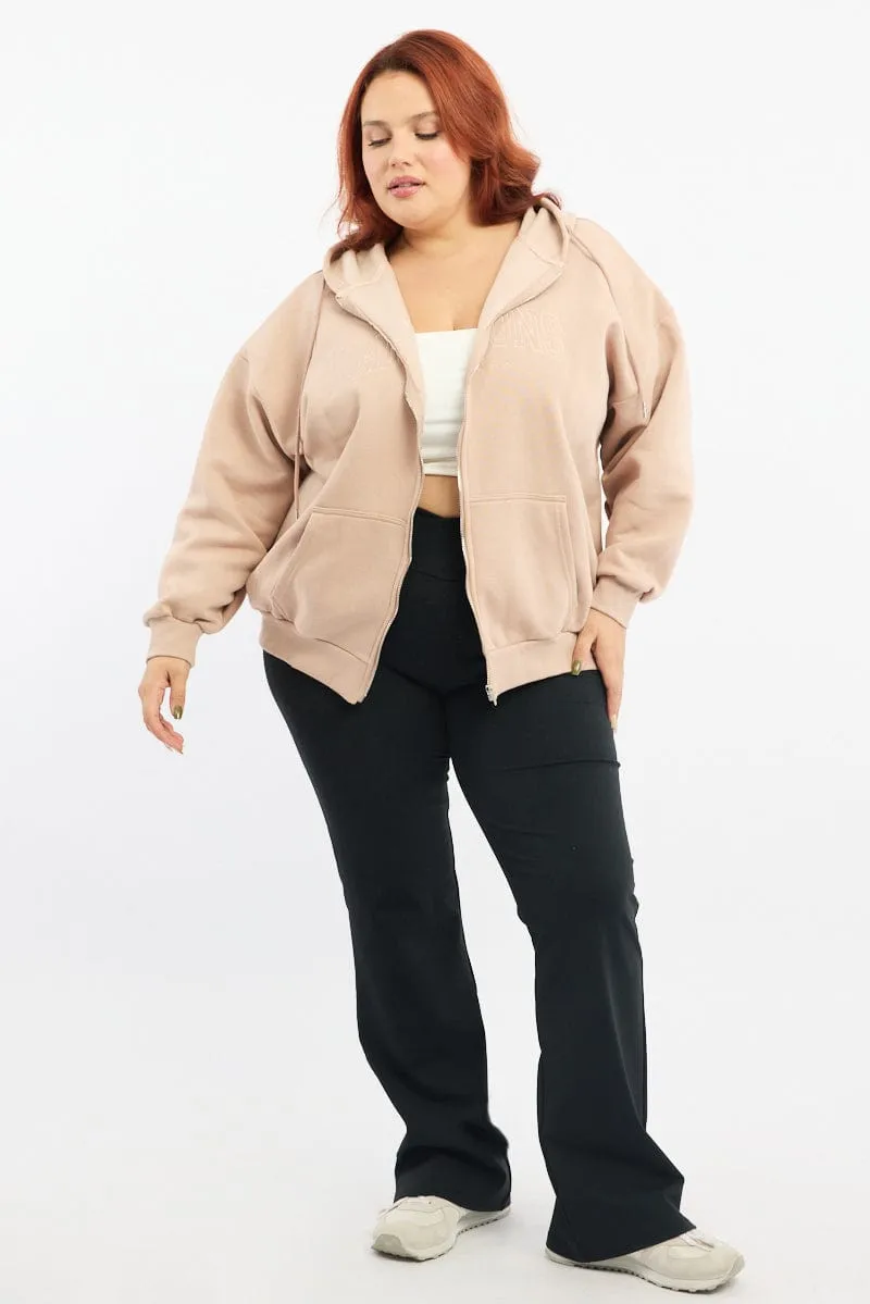 Pink Hamptons Zip Hoodie Adventure Ready