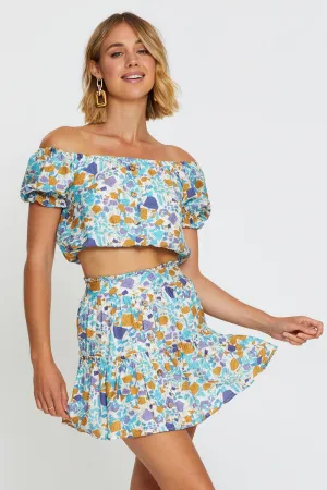 Bestseller Item Print Flare Skirt Mini High Rise