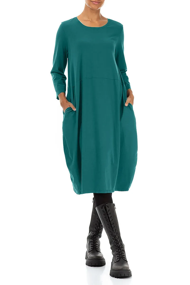 Travel Outfit Balloon Peacock Cotton Dress