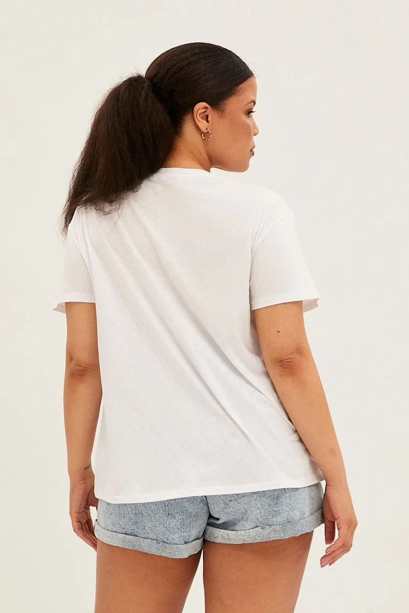 White Short Sleeve White San Francisco T-shirt Low Environmental Impact NonIrritatingTags