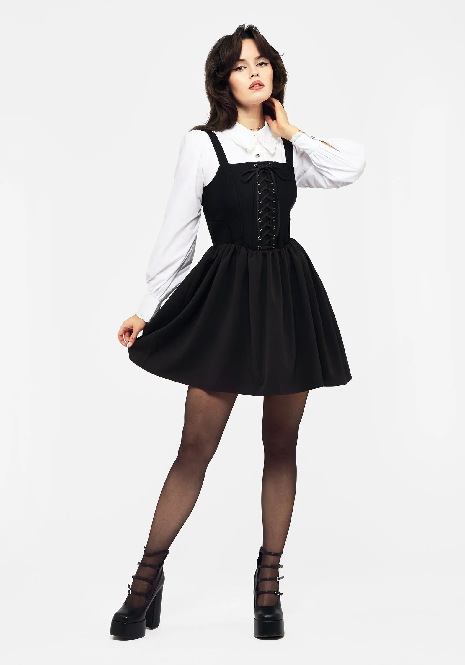 Adjustable Ties Playful Design Miranda Mini Corset Dress