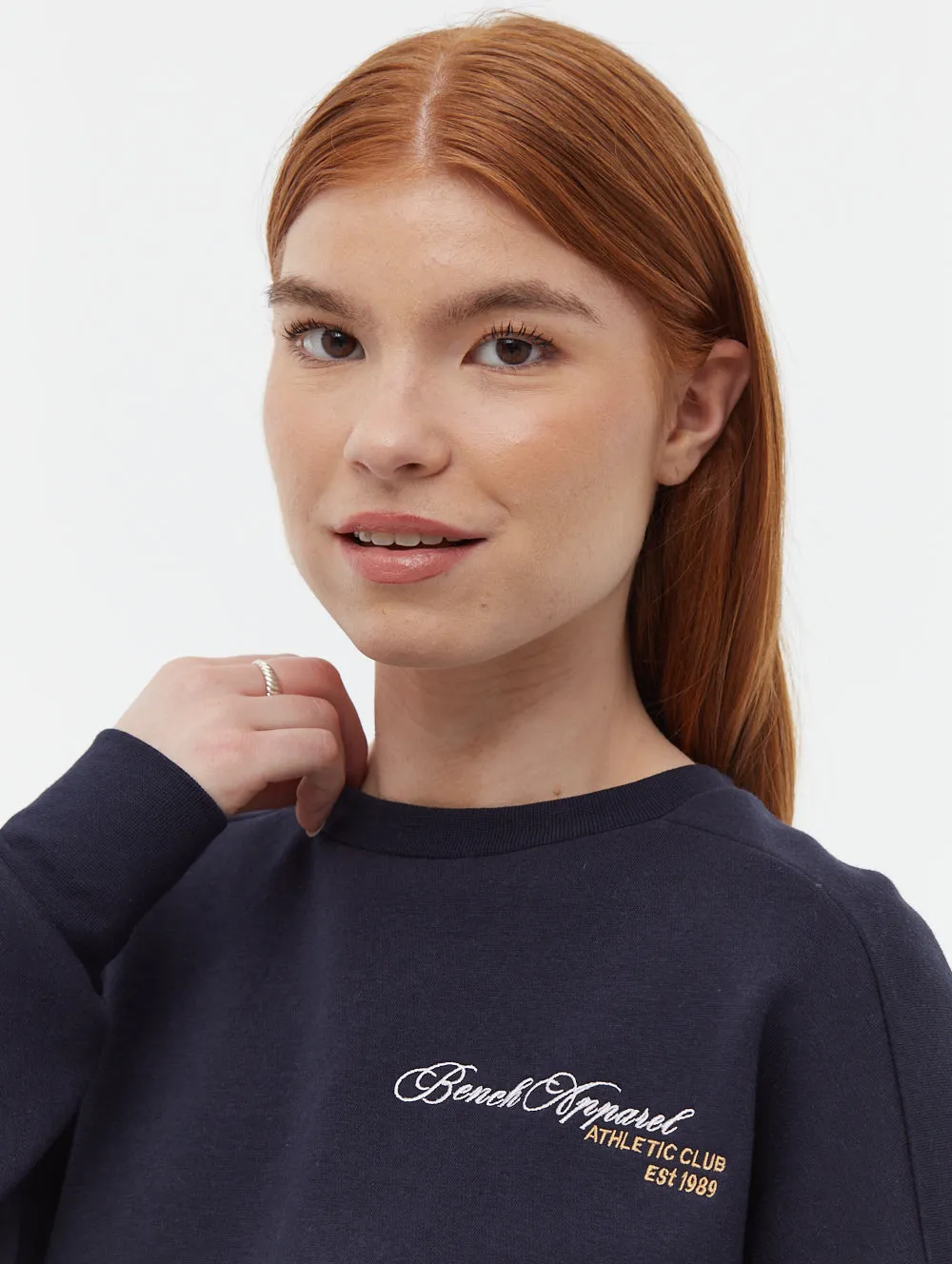 Desta Script Graphic Crew Neck Sweatshirt OdorResistant Fabric Boho Light