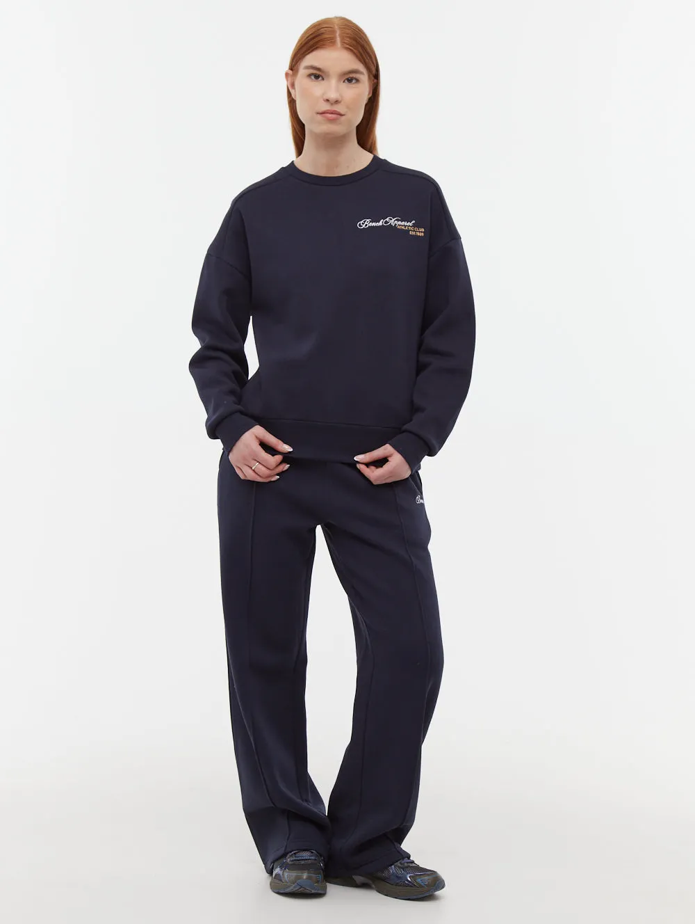 Desta Script Graphic Crew Neck Sweatshirt Relaxed Look