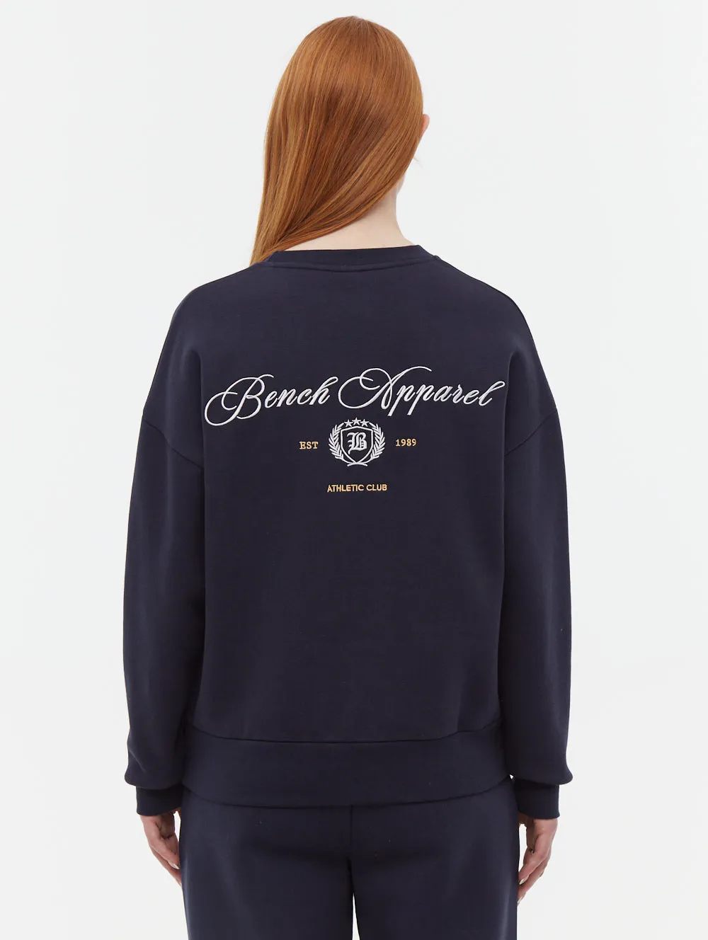 Windproof Outer Layer FadeResistant Color Desta Script Graphic Crew Neck Sweatshirt