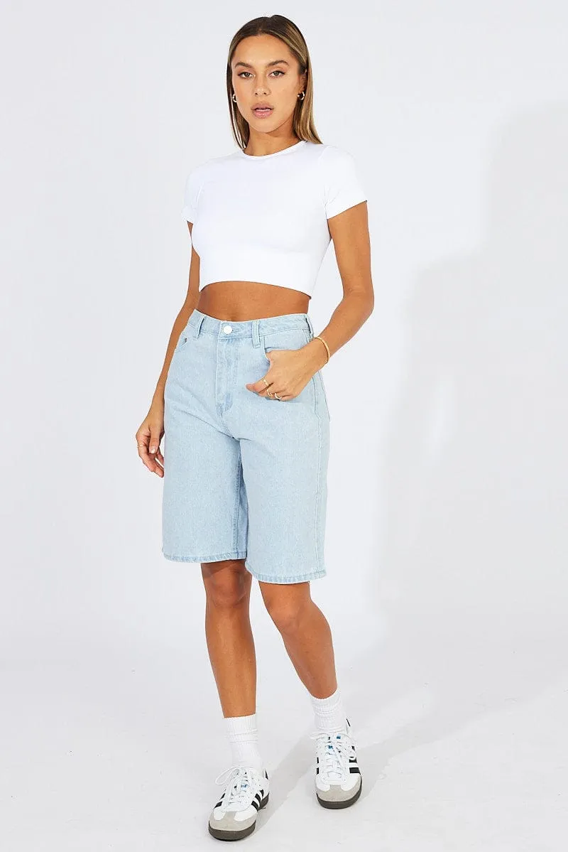 Fashion Footwear UVProtectionFinish White T-Shirt Short Sleeve Crew Neck Seamless