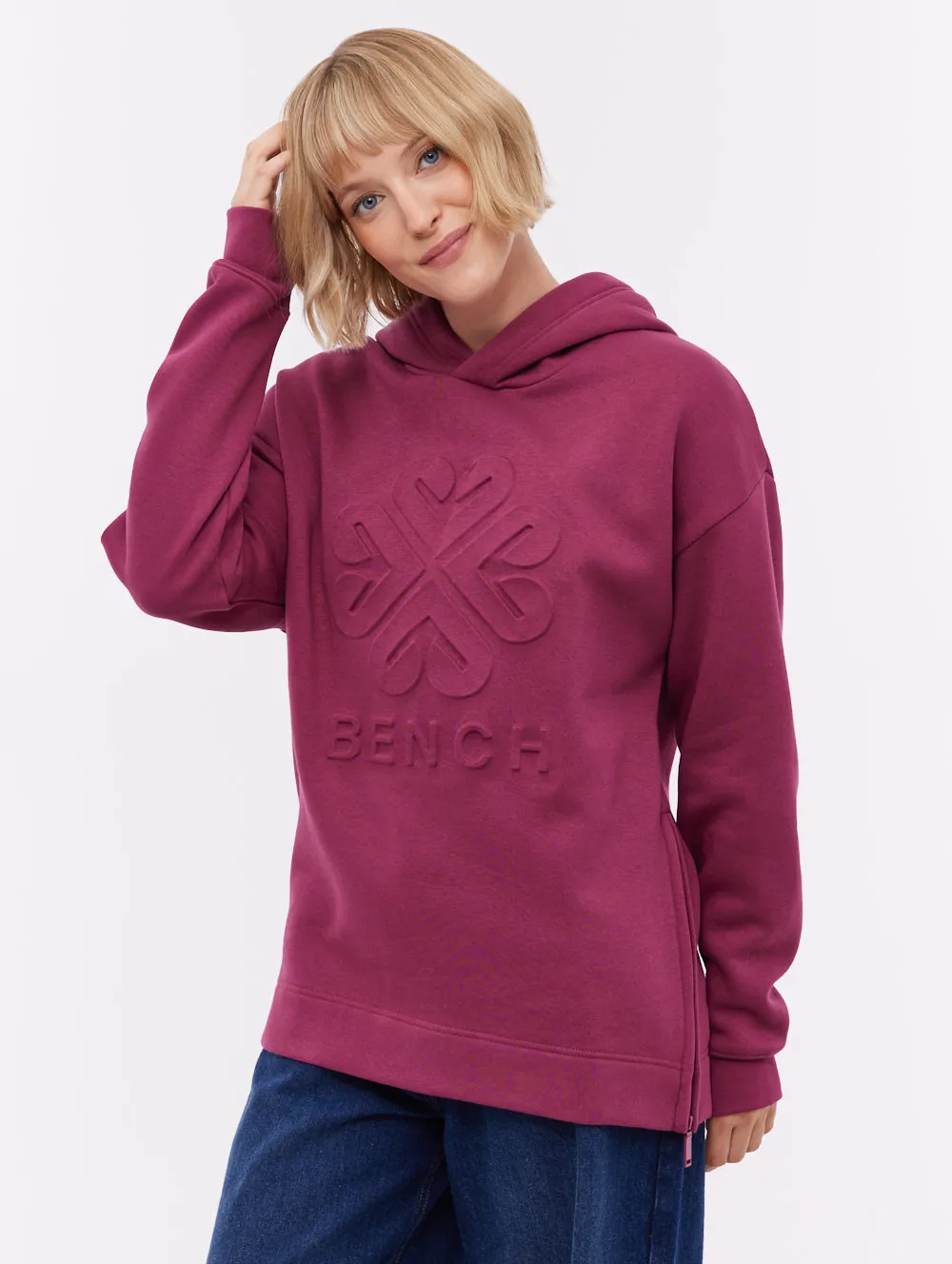 Rayra Deboss Hoodie - Red SnagFree Surface ConvertibleStyle