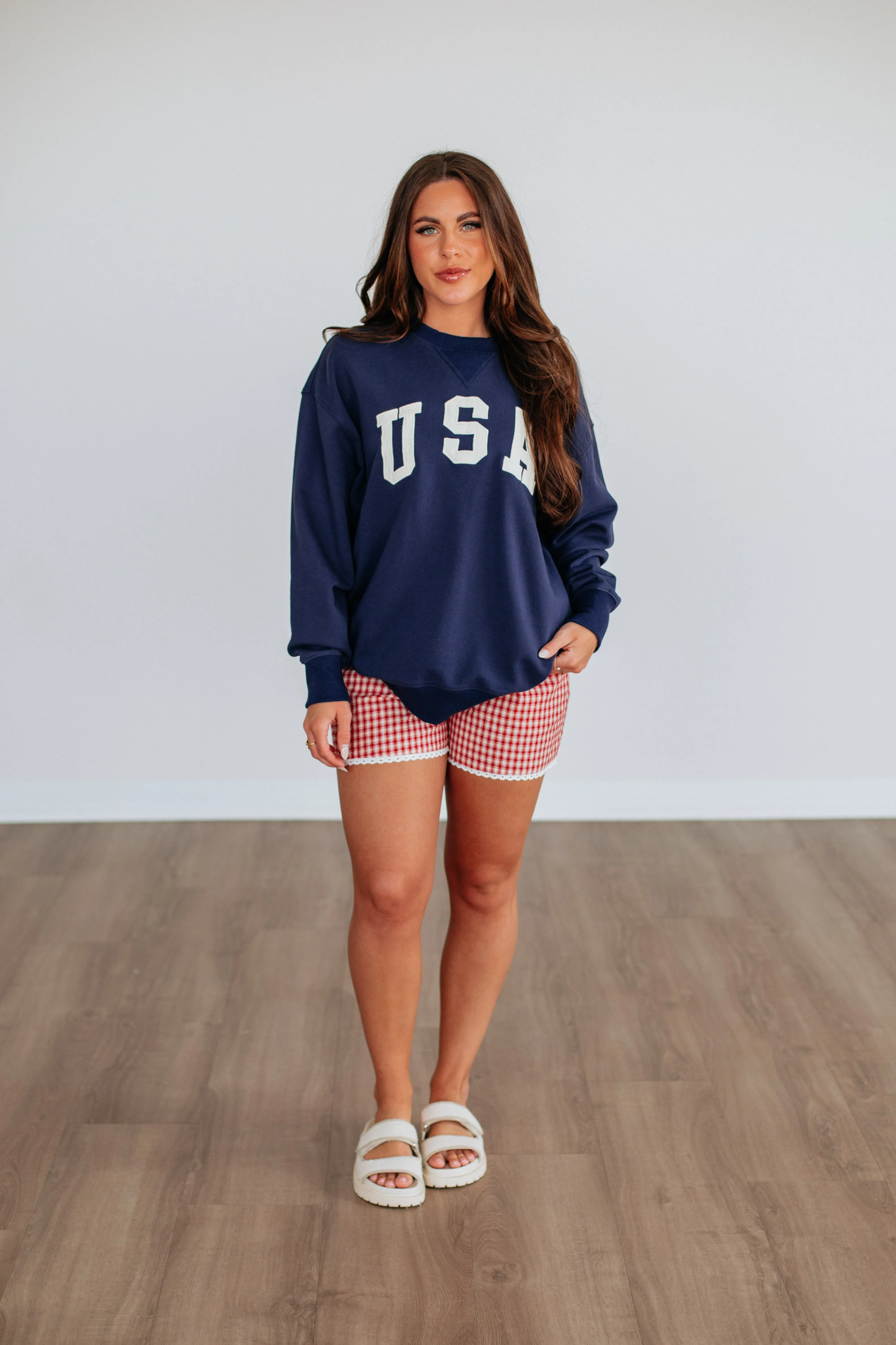 WeightlessLayeringPiece USA Pullover - Navy