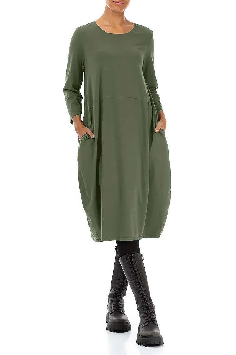Balloon Forest Mist Cotton Dress ComfortWaistband UVProtectionCloth