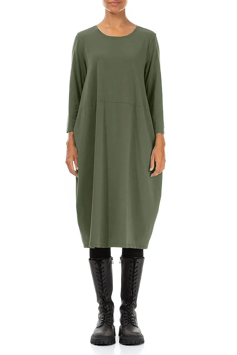 HypoallergenicYarn Stylish Blouse Balloon Forest Mist Cotton Dress