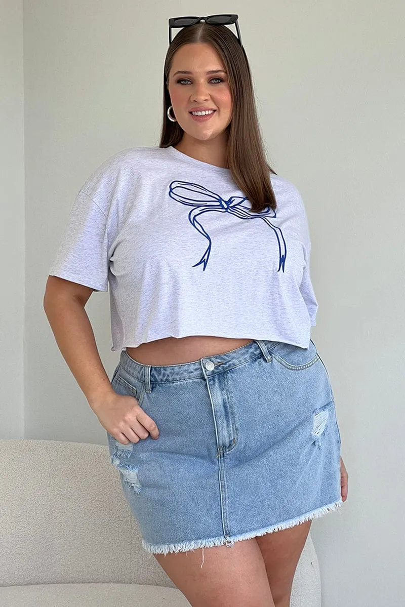 Grey Graphic Tee Short Sleeve Relaxed Fit Crew Neck Classic Outfit Classic Wear